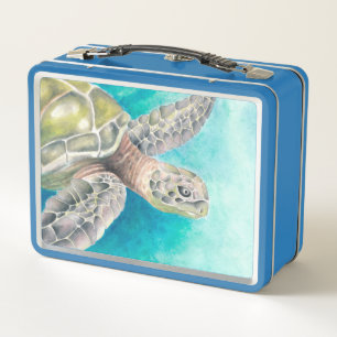 Meeresschildkröte Metall Brotdose