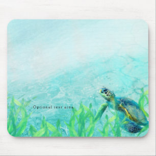 Meeresschildkröte-Ozean-Strand-Kunst-tropische Mousepad
