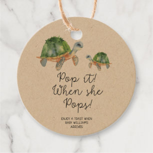Meeresschildkröte - POP IT, WENN SIE POP Tags bevo Geschenkanhänger