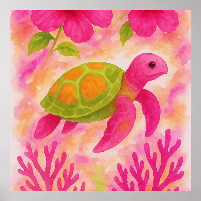 Meeresschildkröte Poster (Vorne)