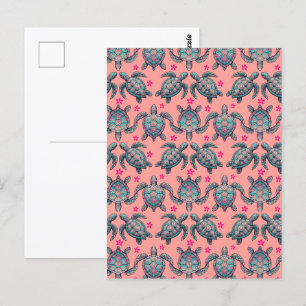 Meeresschildkröte Postkarte