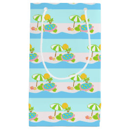 Meeresschildkröte-rosa Aqua-kleine Geschenk-Tasche Kleine Geschenktüte