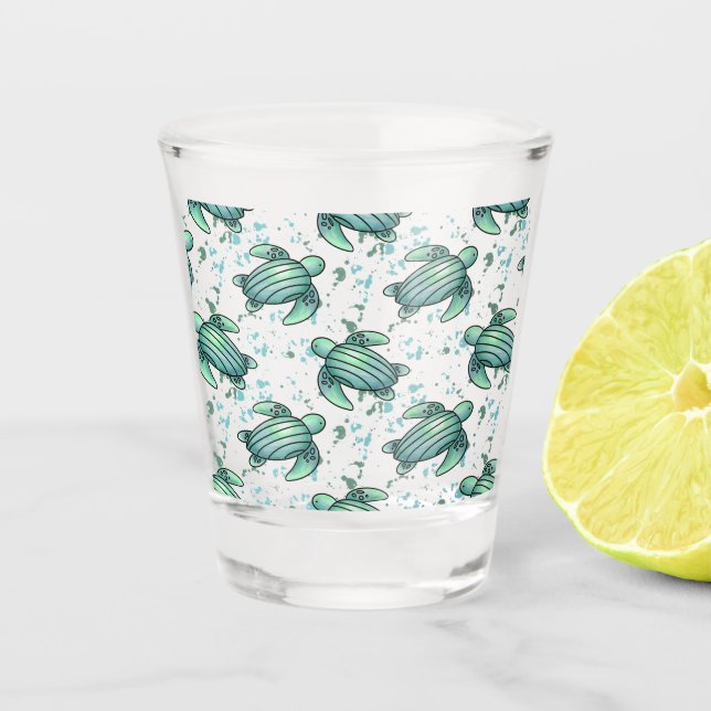 Meeresschildkröte Schnapsglas (Vorderseite)