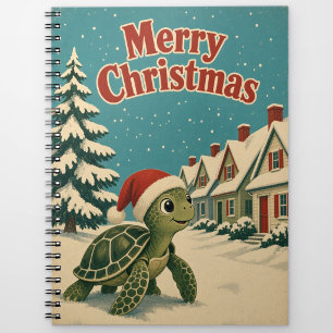 Meeresschildkröte Schnee Lane Tier Weihnachten Not Notizblock