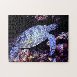 Meeresschildkröte Schwimmen mit Live Coral Puzzle