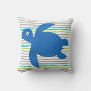 Meeresschildkröte Shibori Streifen Reversible Kissen