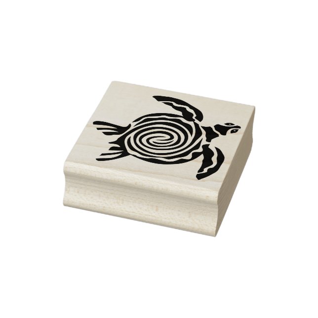 Meeresschildkröte Silhouette Briefmarke Gummistempel (Stempel)