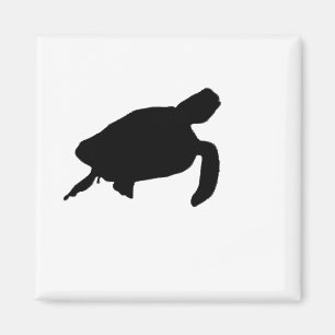 Meeresschildkröte-Silhouette Magnet