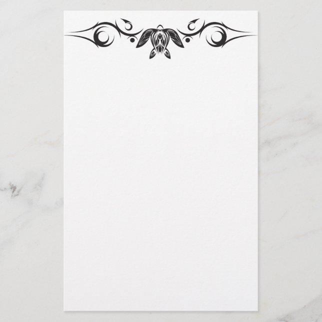 Meeresschildkröte-Stammes- Briefpapier (Vorderseite)