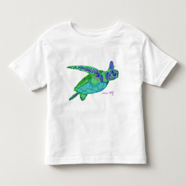 Meeresschildkröte-T-Shirt Kleinkind T-shirt (Vorderseite)