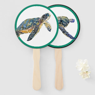 Meeresschildkröte-Tier-amphibisch Tier-Handfan Fächer