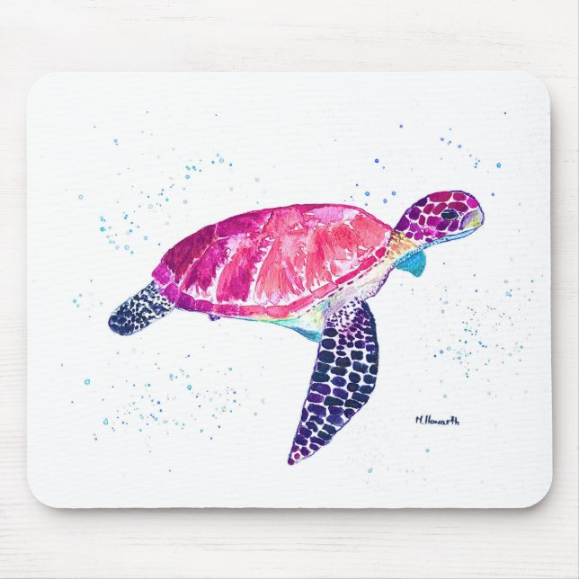 Meeresschildkröte - tropischer Strand Mousepad (Vorne)