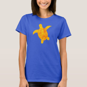 Meeresschildkröte vor und zurück bunt T-Shirt