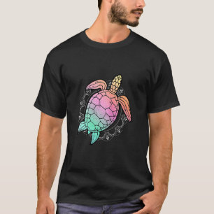 Meeresschildkröte Wasserfarbenmalerei Cool Pink Zo T-Shirt