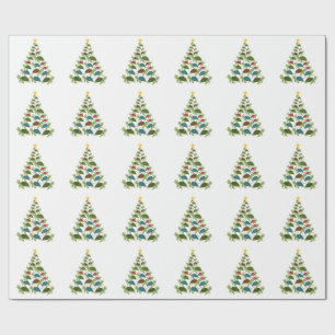 Meeresschildkröte Weihnachtsbaum Santa Hut Xmas Geschenkpapier