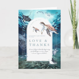 Meeresschildkröten | Babydusche Vielen Dank Dankeskarte