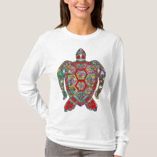 Meeresschildkröten-Blume T-Shirt