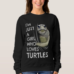 Meeresschildkröten-Frauen-Outfit Nur Ein Mädchen D Sweatshirt