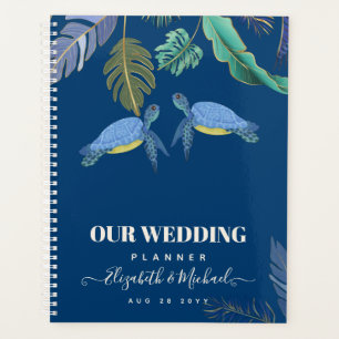Meeresschildkröten Hochzeitblauer Gelb Planer