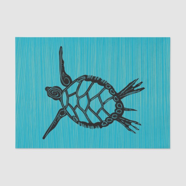 Meeresschildkröten im Schilf Seidenpapier (Vorderseite)