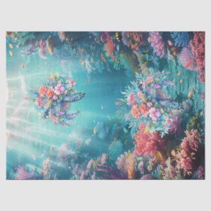 Meeresschildkröten im schönen Landschaftlichen Oze Seidenpapier