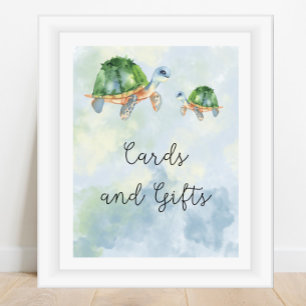 Meeresschildkröten - Karten und Geschenke Baby Sho Poster
