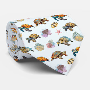 Meeresschildkröten, Korallenfische Meeresblauer Krawatte