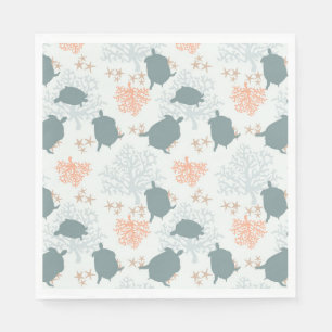 Meeresschildkröten Korallenriff Beach Pattern Serviette
