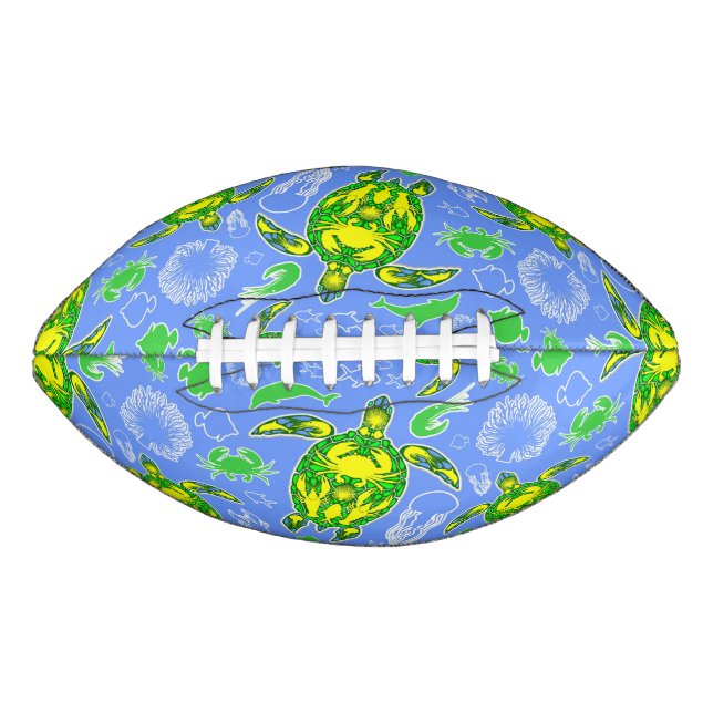 Meeresschildkröten-Korallenriff-Symbol Football (Vorderseite)