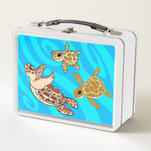Meeresschildkröten Metall Brotdose