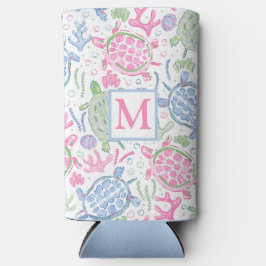 Meeresschildkröten-Monogramm Selters Dosenkühler