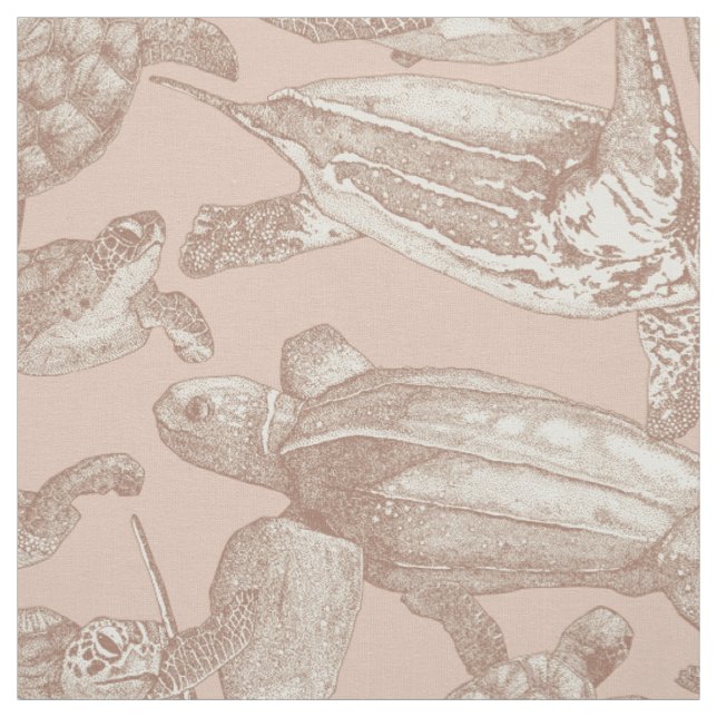 Meeresschildkröten-Mousse Stoff (Muster)