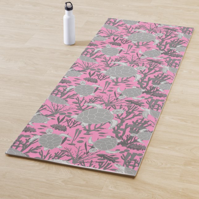 Meeresschildkröten Pink Gran Marine Life Pattern Yogamatte (Beispiel)