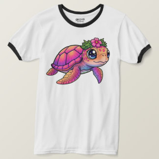 Meeresschildkröten-Ringer-T-Shirt T-Shirt