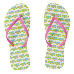 Meeresschildkröten-Rosa-Ständer Flip Flops