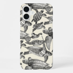 Meeresschildkröten schwarze Perle iPhone 16 Plus Hülle