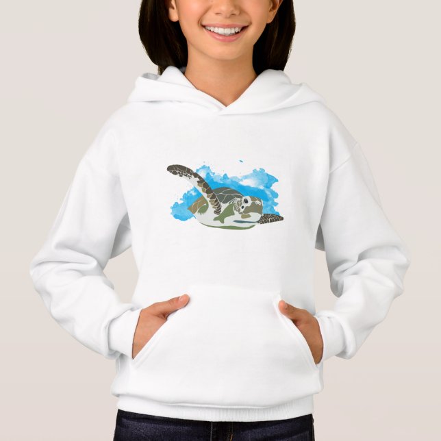 Meeresschildkröten schwimmen hoodie (Vorderseite)