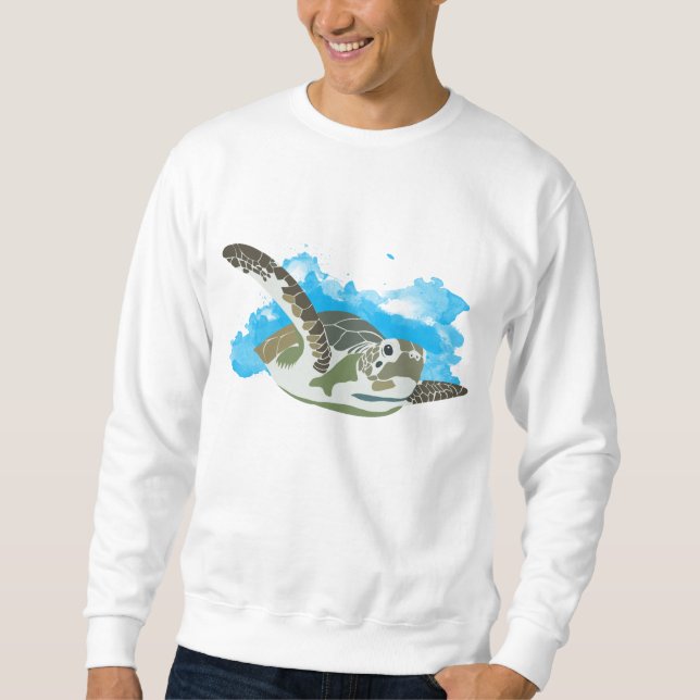 Meeresschildkröten schwimmen sweatshirt (Vorderseite)