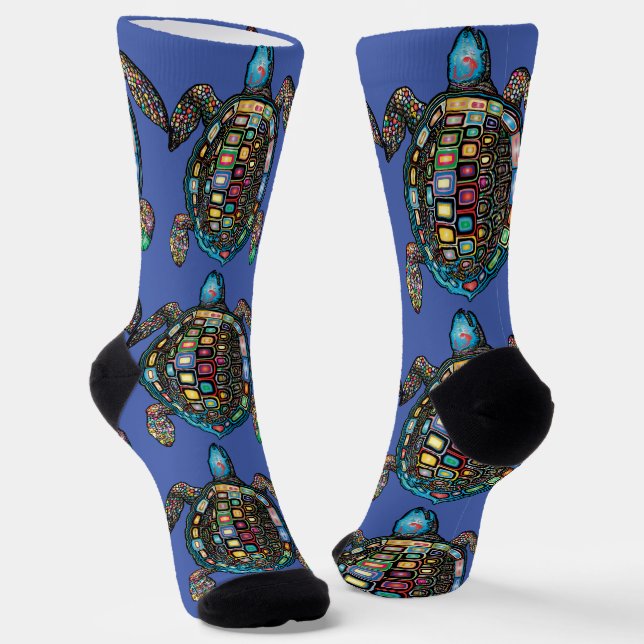 Meeresschildkröten Thunder_Cove Socken (Gewinkelt)