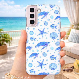 Meeresschildkröten und Muscheln - Ozean-inspiriert Samsung Galaxy Hülle
