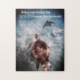 Meeresschildkröten und Seelöwen unter Wasser Puzzle