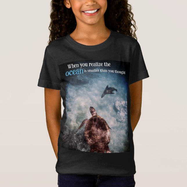 Meeresschildkröten und Seelöwen unter Wasser T-Shirt (Vorderseite)