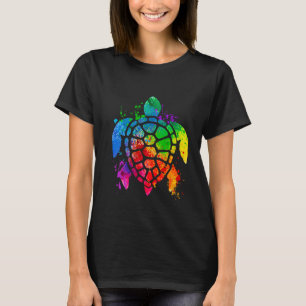 Meeresschildkröten Wasserfarben Liebe Abfall Schil T-Shirt
