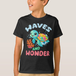 Meeresschildkröten Wellen und Wunder Kinder T-Shirt