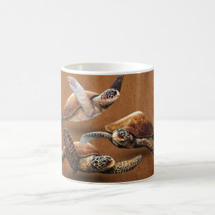 Meeresschildkrötenaussterben Rette die Schildkröte Kaffeetasse