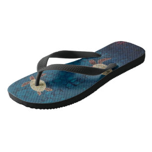 Meeresschildkrötenflossen, handbemalt flip flops