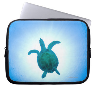 Meeresschildkrötenschwimmen unter Wasser Laptopschutzhülle