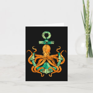 Meeresschmonter Oktopus-Geschenk-Anker-Oktopus Karte