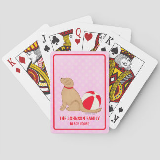Meeresschönheit Hund Pink Classic Spielkarten