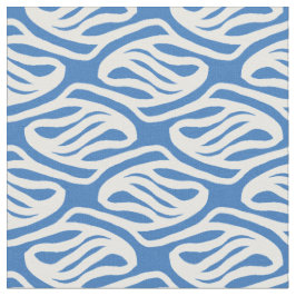 Meeresschutzthema Wasserwellen Muster Stoff